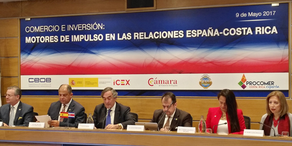 El presidente de Costa Rica se reúne con empresarios españoles en la sede del CEOE | Sala de prensa Grupo Asesor ADADE y E-Consulting Global Group