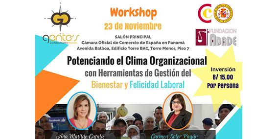Carmen Soler, Patrona de la Fundación ADADE participa en un Workshop sobre el Clima Organizacional en Panamá