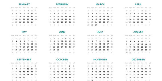Calendario del contribuyente 2020